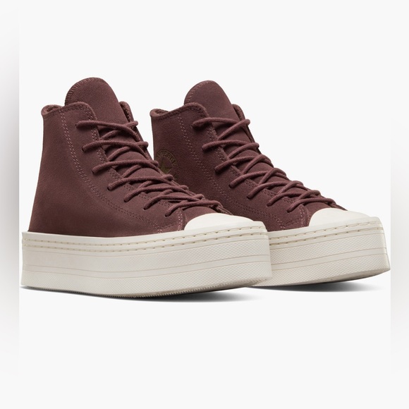 Converse chuck Taylor burgundy platform women’s sneakers - Picture 3 of 5